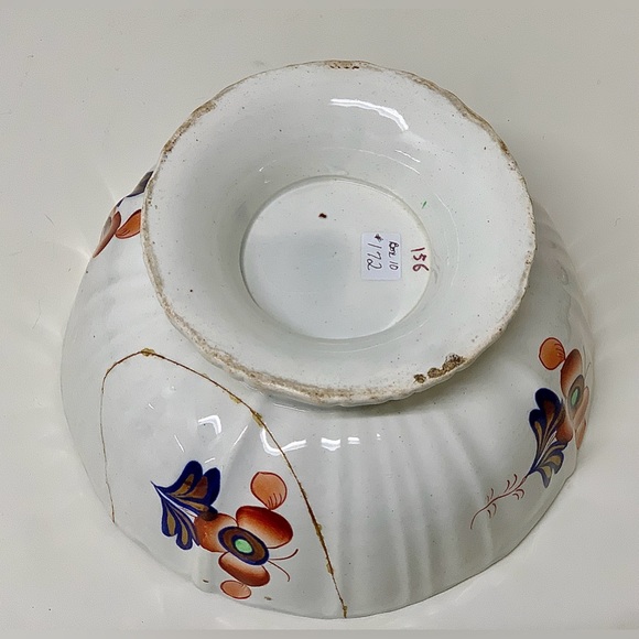 Early 19th Century Gaudy Welsh Oriental Hexagon Pattern Lustre Pedestal Bowl - Picture 11 of 16